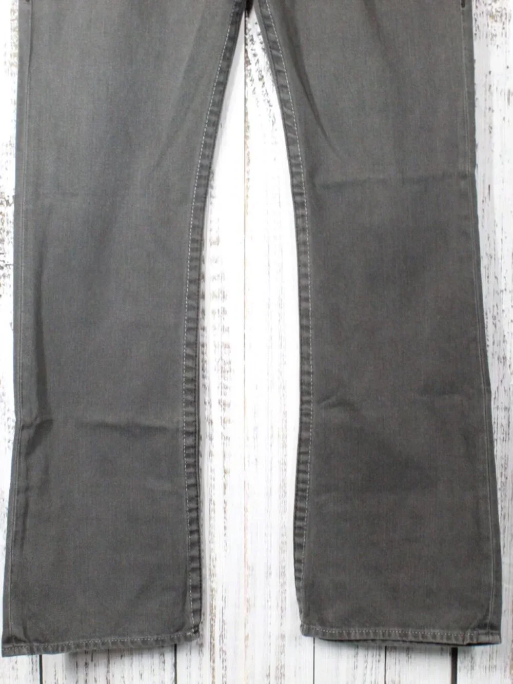 NWT True Religion Mens Bootcut Jeans PX Black Grey Flap Pocket Size 31
